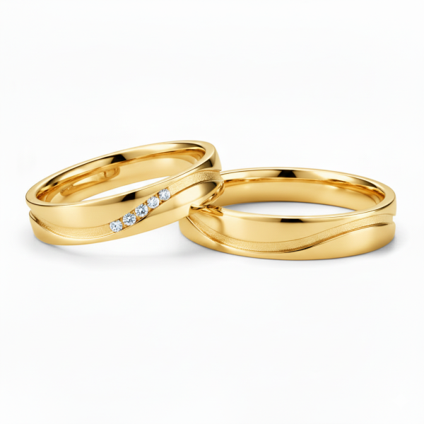 Snubní prsteny růžové zlato - Soft Sparkle