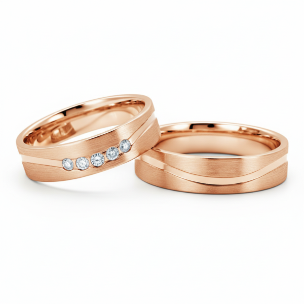 Snubní prsteny žluté zlato - Soft Sparkle