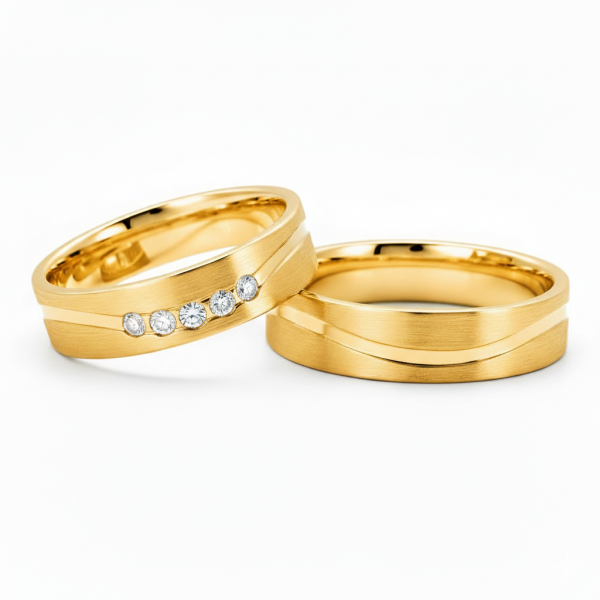 Snubní prsteny růžové zlato - Soft Sparkle