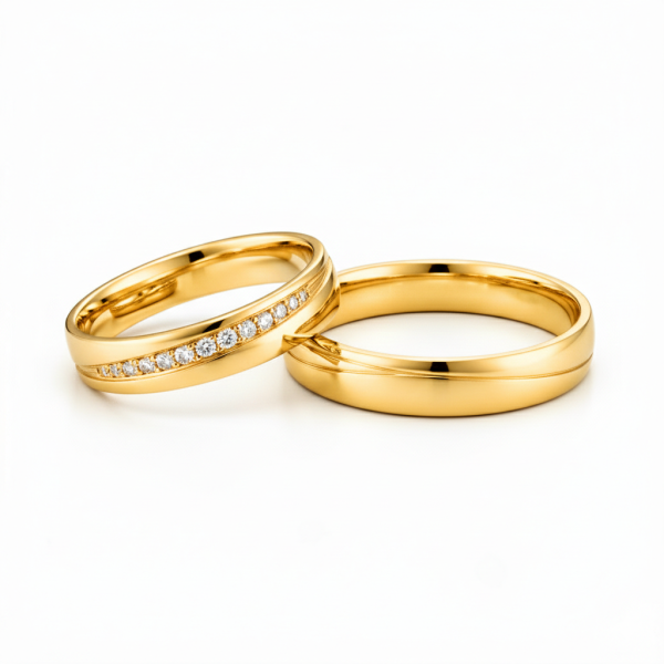 Snubní prsteny žluté zlato - Soft Sparkle