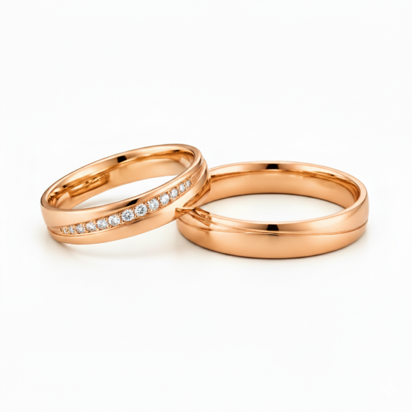 Snubní prsteny růžové zlato - Soft Sparkle