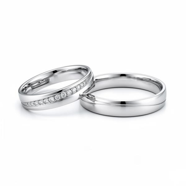 Snubní prsteny bílé zlato - Soft Sparkle