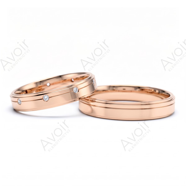 Elegantní snubní prsten s diamanty