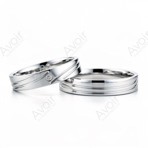Elegantní snubní prsten s diamantem