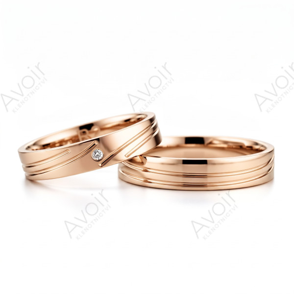 Elegantní snubní prsten s diamantem