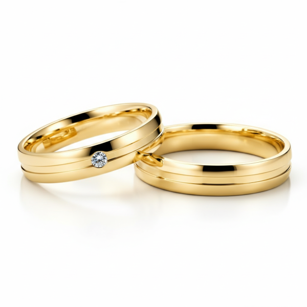 Snubní prsteny růžové zlato - Soft Sparkle