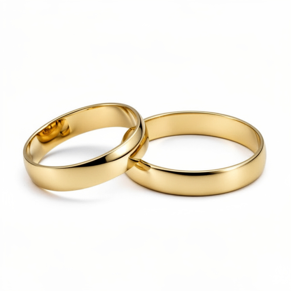 Snubní prsteny žluté zlato - základní 4 mm