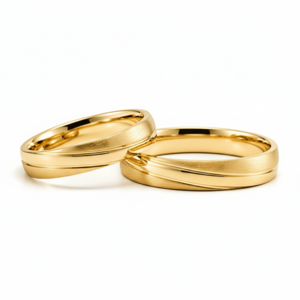 Snubní prsteny bílé zlato - Základní 