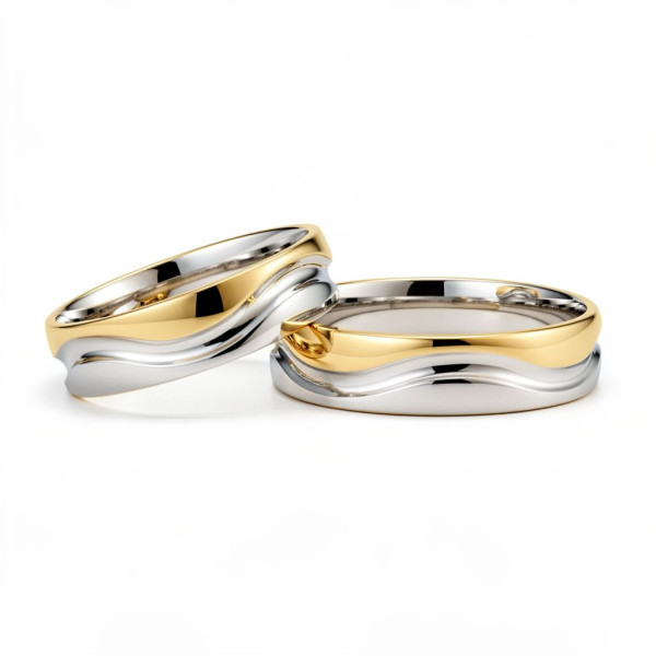 Snubní prsteny dvoubarevné zlato - Základní 