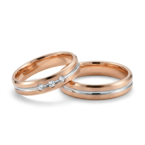 Elegantní snubní prsten s diamanty