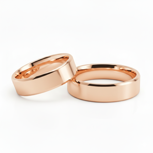 Snubní prsteny bílé zlato - Základní 5mm komfort fit