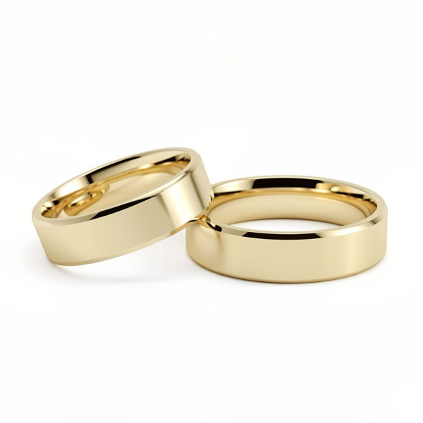 Snubní prsteny růžové zlato - Základní 4,5mm komfort fit