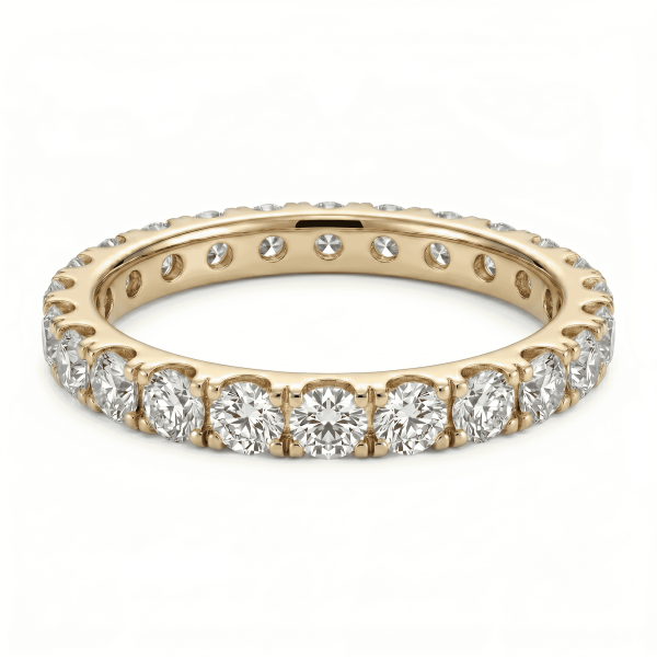 Snubní prsten žluté zlato eternity 0,08ct