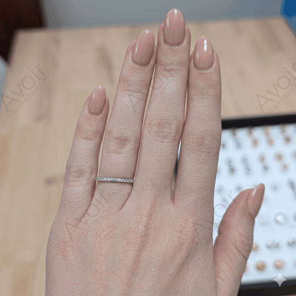 Snubní prsten bílé zlato eternity 0,005ct