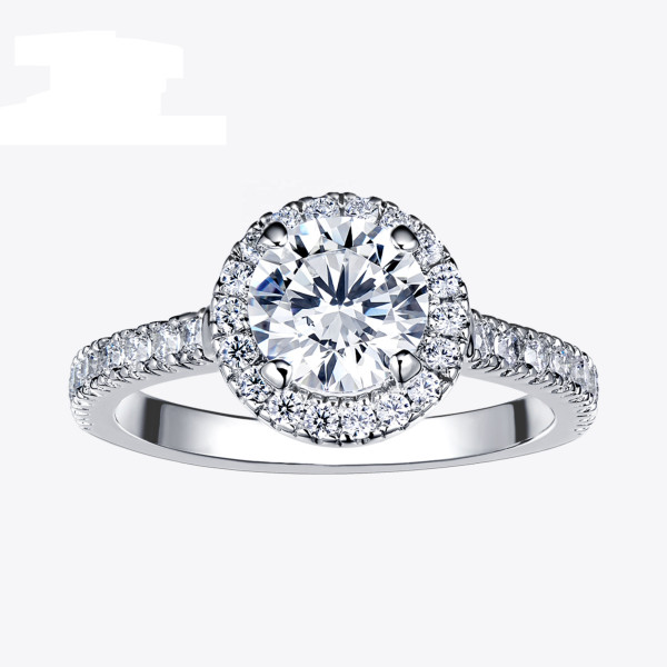 Stříbrný prsten HALO se zirkony