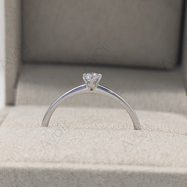 Zásnubní prsten solitér z bílého zlata s laboratorním diamantem 0,12 ct – Kolekce Stellar