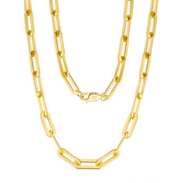 Stříbrný pozlacený náhrdelník chain 45cm