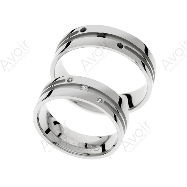 Elegantní snubní prsten s diamanty