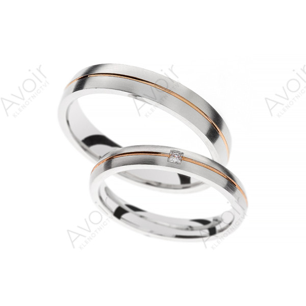 Elegantní snubní prsten s diamantem