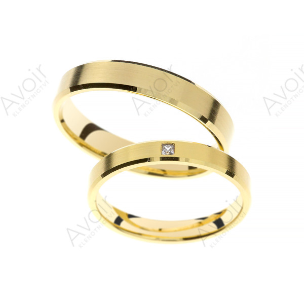 Elegantní snubní prsten s diamantem