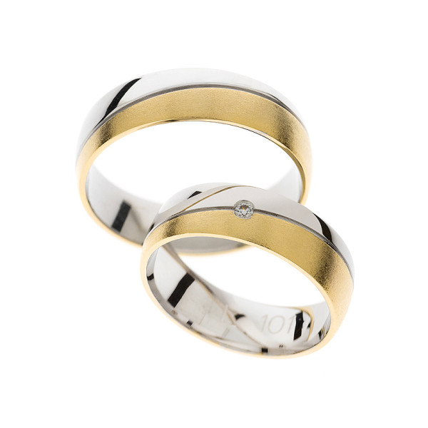 Elegantní snubní prsten s diamantem