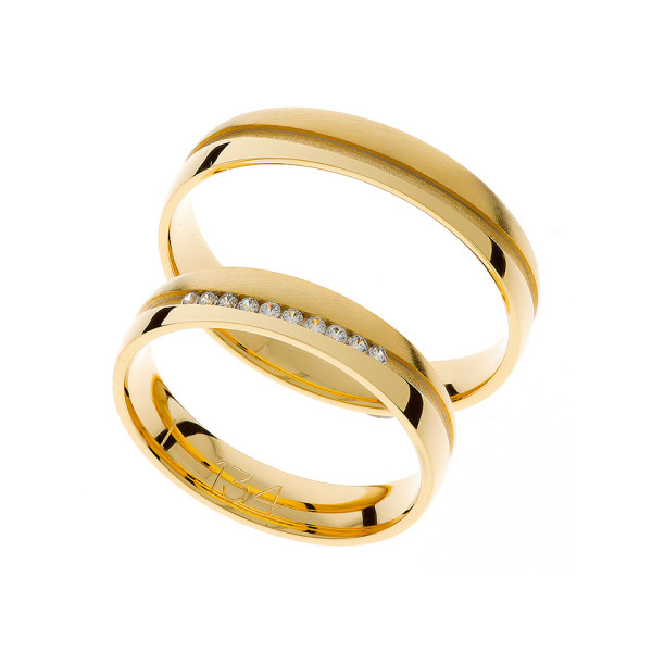 Elegantní snubní prsten s diamanty