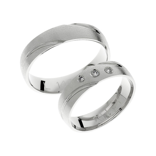 Elegantní snubní prsten s diamanty