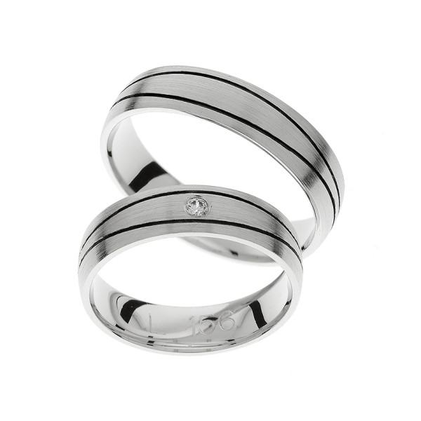 Elegantní snubní prsten s diamantem