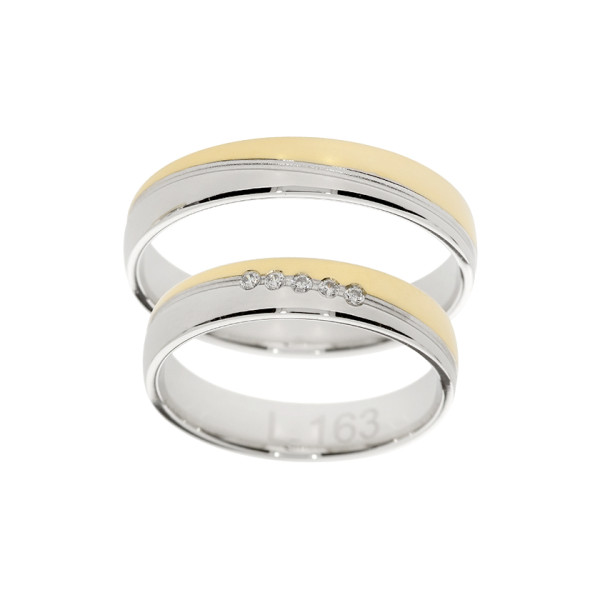 Elegantní snubní prsten s diamanty