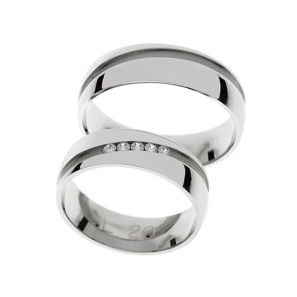 Elegantní snubní prsten s diamanty