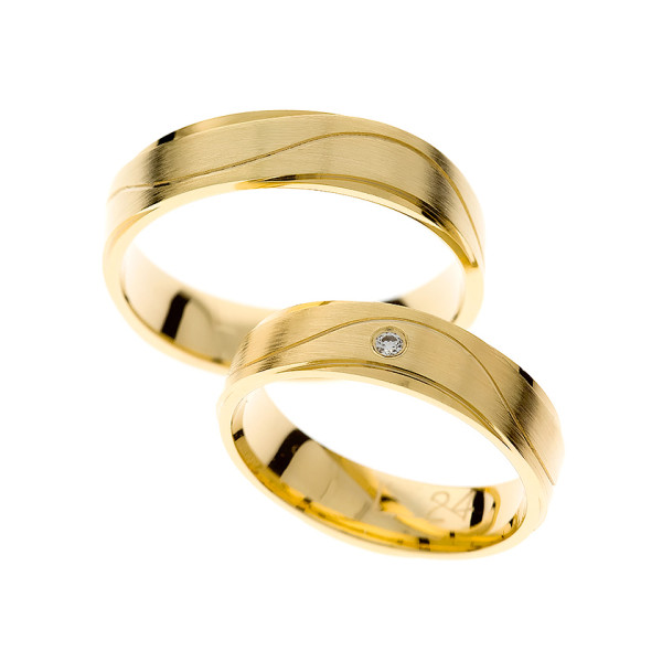 Elegantní snubní prsten s diamantem