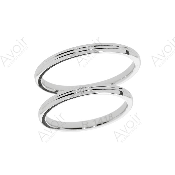 Elegantní snubní prsten s diamantem