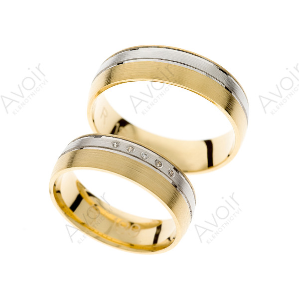 Elegantní snubní prsten s diamanty