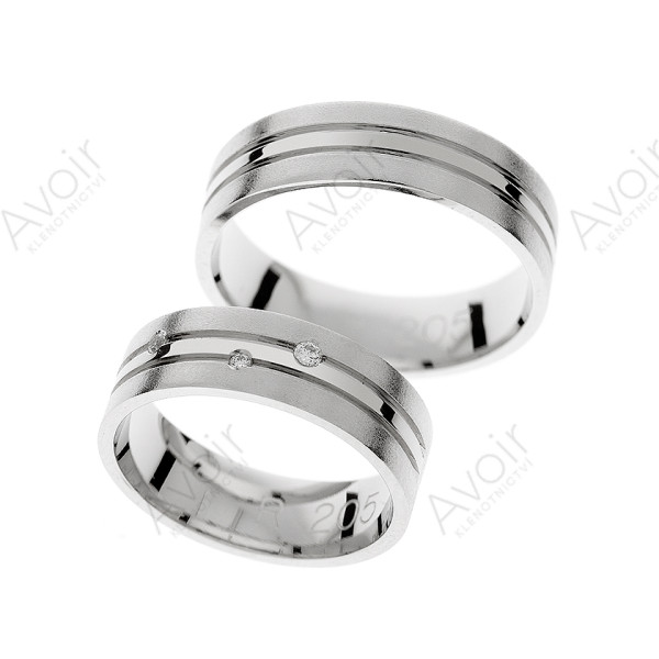 Elegantní snubní prsten s diamanty