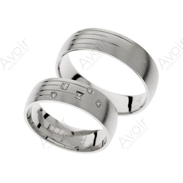 Elegantní snubní prsten s diamanty