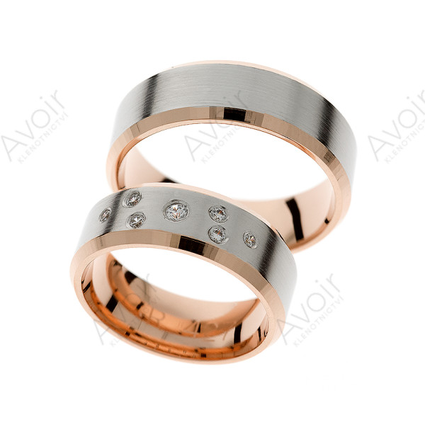 Elegantní snubní prsten s diamanty
