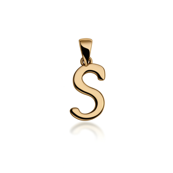 Zlatý přívěsek písmeno S – velikost 1,5 cm
